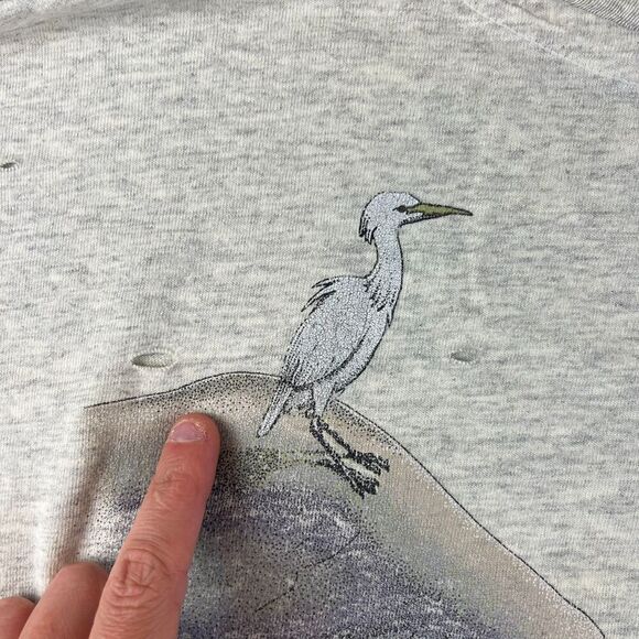 Vtg 1992 Africa Large Elephant Safari AOP T-Shirt Single Stitch Gray L *Read - Picture 11 of 14